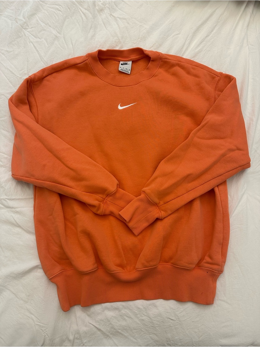 Nike Oversized Orange Crewneck Sweatshirt